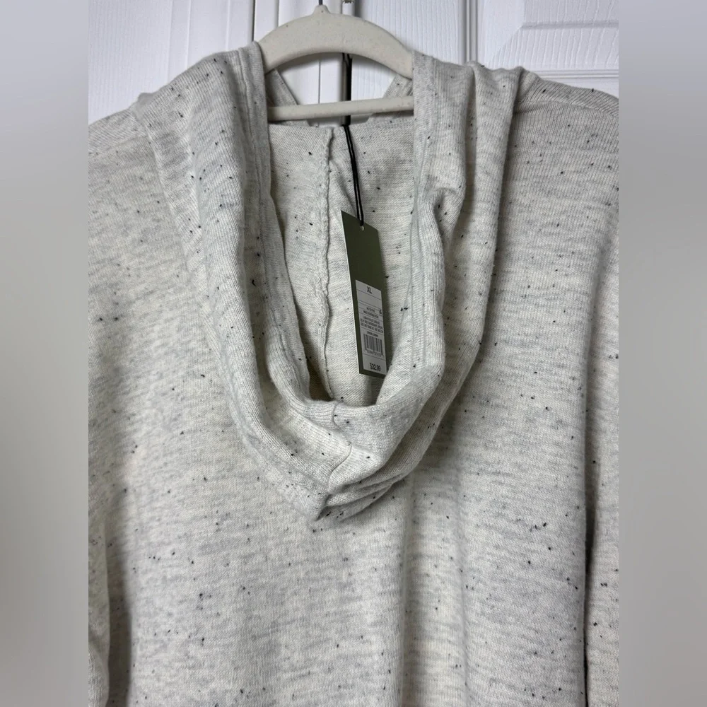 Goodfellow & Co Men’s Hoodie XL Cotton Light Gray Speckled Knit Pullover, NWT